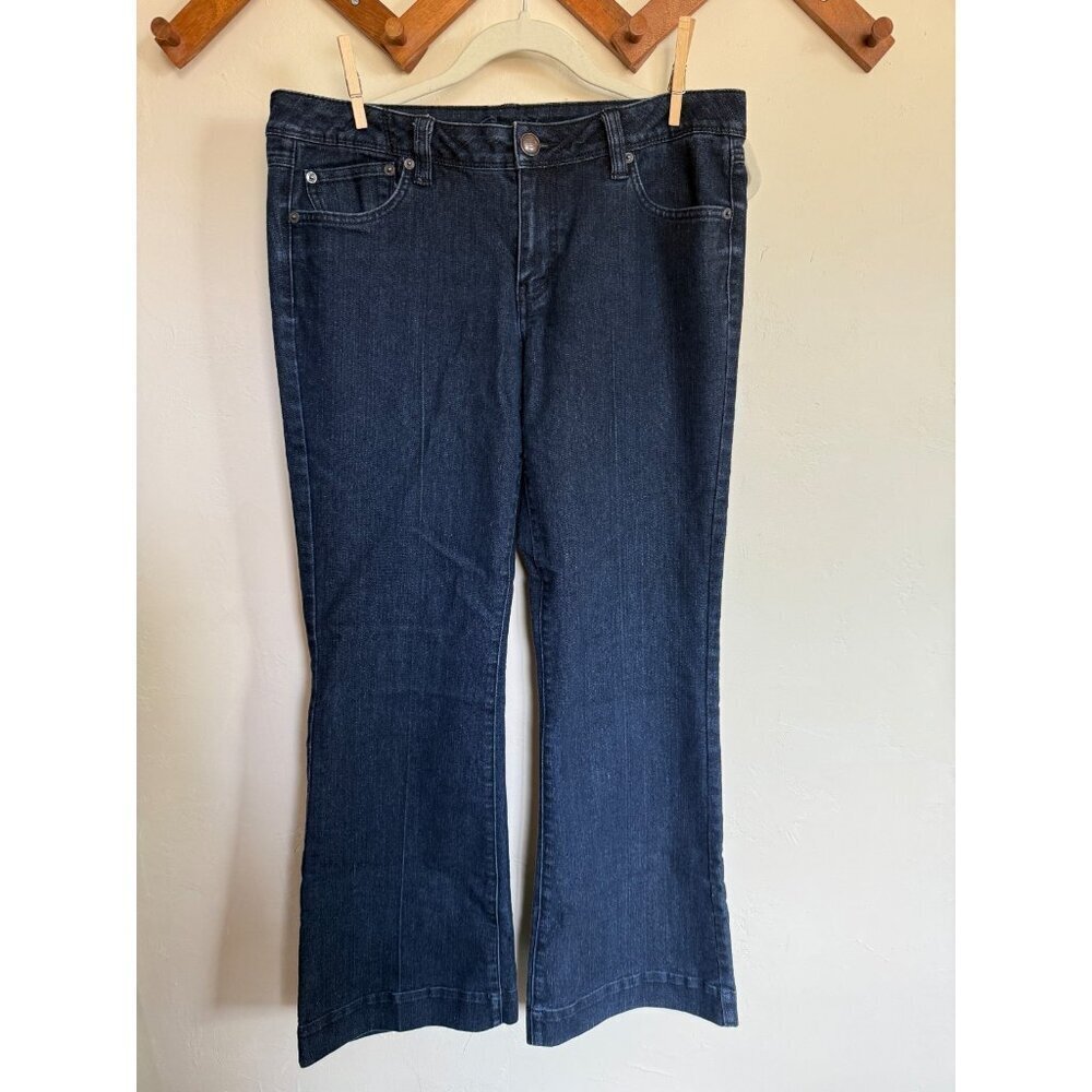 Candie's Jeans Women 11 Blue Y2K Denim Flares Mid Rise Mod Boho 70s City Retro‎